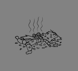 ahoge animal_ears antenna ass dog_girl doll doll_joints female_only femdom femsub grey_background happy_trance humor legs long_hair nude pendulum simple_background tail virtualgirlthing wind-up_key