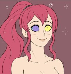  animated animated_gif anna_(fire_emblem) blush bottomless breasts cleavage female_only femsub fire_emblem fire_emblem_three_houses happy_trance kaa_eyes nintendo nude plsgts ponytail smile symbol_in_eyes topless 