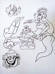  absurdres black_hair boo breasts cake cleavage danny_phantom_(series) desiree dress female_only femsub food ghost greyscale happy_trance headphones hypnotic_accessory itemshoplifter multiple_girls multiple_subs nickelodeon nintendo phantasma_phantom ring_eyes scooby-doo_(series) scooby-doo_and_the_ghoul_school super_mario_bros. symbol_in_eyes traditional white_background 