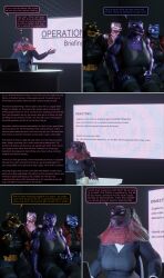  3d bethany_(thalarynth) betrayal caption claws comic crocodile_girl dialogue eileen_cestra_(thalarynth) enemy_conversion furry hypnotic_screen laptop lizard_girl muscle_girl original scalie speech_bubble spiral subliminal sue_(thalarynth) text thalarynth_(manipper) unaware 