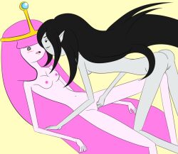  adventure_time black_hair bottomless breasts dead_source erect_nipples expressionless fangs femdom femsub fingering hypnogoat666 marceline nipples nude open_mouth pink_hair princess_bubblegum topless vampire very_long_hair western yuri 