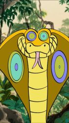 ajagar12 ajagar_(ajagar12) animated animated_gif hypnotic_eyes jungle kaa_eyes looking_at_viewer maledom snake