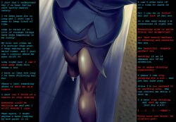 ass blue_skirt business_suit caption caption_only femdom high_heels hwd171_(manipper) hypnotic_ass large_ass legs long_skirt manip office_lady panties pantyhose pov pov_sub skirt text thighhighs unaware underwear