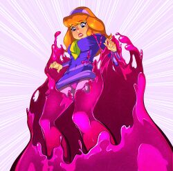  absurdres clothed daphne_blake erohd female_only femsub jellax orange_hair pantyhose sailor_moon_(series) scooby-doo_(series) slime solo surprised tentacles thighhighs 