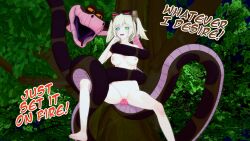  3d bestiality burnice_white_(zenless_zone_zero) disney femsub happy_trance hypnotic_eyes kaa kaa_eyes koikatsu! maledom sex snake snake_penis text thatguysly the_jungle_book zenless_zone_zero 