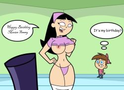 black_hair comic empty_eyes fairly_oddparents_(series) femsub happy_trance lingerie long_hair maledom manip nickelodeon sketch standing standing_at_attention text timmy_turner topless trixie_tang underwear western whitewash_eyes