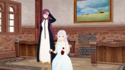 3d elf elf_ears empty_eyes femdom femsub fern_(frieren:_beyond_journey&#039;s_end) frieren frieren:_beyond_journey&#039;s_end long_hair purple_hair sonrio12 white_hair