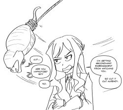  chubby clothed crossed_arms danger!?_tsuchinoko? failed_hypnosis fangs female_only hanging_down humor long_hair majinsfw original pendulum simple_background snake spiral_eyes suit tail tie tied_hair veronica_nightingale_(majinsfw) white_background yu-gi-oh! 