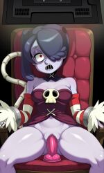 blue_skin llhazamall red_eyes skullgirls squigly_(skullgirls) zombie