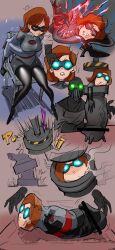  breath brown_eyes brown_hair censored closed_eyes clothed empty_eyes expressionless femsub goggles grey_background helen_parr hypnotic_accessory messy_hair milf screenslaver short_hair simple_background the_incredibles tin_slang 