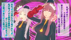 3d elf elf_ears empty_eyes femsub fern_(frieren:_beyond_journey&#039;s_end) frieren frieren:_beyond_journey&#039;s_end happy_trance large_breasts long_hair purple_hair shadaloo_dolls street_fighter text tongue_out translation_request white_hair yaaya_aya