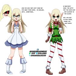before_and_after christmas elf elf_ears femsub idpet lillie_(pokemon) lusamine memory_alteration nintendo pokemon transformation wholesome