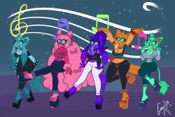  animated animated_gif bonnie_(shyker) choker cleavage collar delcatty diana_(shyker) disney female_only femsub furry glace_(shyker) glaceon glaze_(shyker) happy_trance high_heels home_on_the_range kaa_eyes leafeon lopunny lydia_(shyker) multiple_girls multiple_subs music nintendo pokemon pokemon_(creature) ring_eyes soropin tongue_out wedge_heels 