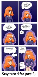 absurdres comic daphne_blake femsub hair_growth long_hair megatronman panties possession red_hair scooby-doo_(series) text traditional underwear western