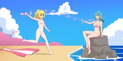  arifureta_shokugyou_de_sekai_saikyou beach femdom femsub happy_trance jimryu large_breasts liliana_heligh mermaid music nude remia small_breasts 