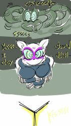alopex breasts comic cyl4s dialogue disney furry happy_trance hypnotic_eyes kaa kaa_eyes large_breasts sketch smile snake teenage_mutant_ninja_turtles text the_jungle_book urination