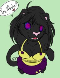 black_hair cat_girl femsub furry maskedpuppy original spiral_eyes symbol_in_eyes tempest_kitty text