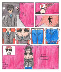  before_and_after breast_expansion comic femsub happy_trance malesub nintendo pokemon pokemon_x_and_y purpleman0709 suit team_flare text torn_clothes transformation transgender 