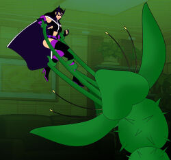  batman_(series) breasts dc_comics high_heels huntress plant poison_ivy super_hero tentacles western 