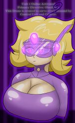 blonde_hair breasts cleavage drone dronification freckles hypnovember onorgasmic sunny_breeze_(onorgasmic) visor