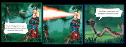 absurdres coils dc_comics english_text humor kaa kaa_eyes mspainter speech_bubble super_hero supergirl the_jungle_book