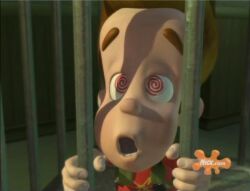 3d brown_hair expressionless jimmy_neutron jimmy_neutron_(series) male_only malesub nickelodeon open_mouth red_eyes screenshot shirt