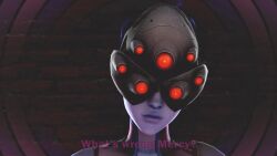  3d animated animated_gif blonde_hair breasts clothed dazed eh female_only femdom femsub hypnotic_accessory kaa_eyes large_breasts long_hair mercy open_mouth overwatch pov pov_sub short_hair sleep_command sleepy smile source_filmmaker spiral_eyes symbol_in_eyes text tongue widowmaker 