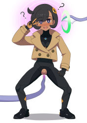  absurdres androgynous_dom aura blush brown_hair confused deepwater emma_(pokemon) femsub heart heart_eyes hypnotic_tentacle malamar mega_malamar nintendo pokemon pokemon_(creature) pokemon_legends_z-a pokemon_x_and_y pokephilia short_hair simple_background spiral sweat symbol symbol_in_eyes tentacles v vaginal white_background 