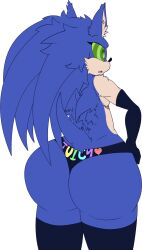  ass auri drool empty_eyes furry male_only malesub panties sonic_the_hedgehog sonic_the_hedgehog_(series) spiral_eyes standing topless transgender 
