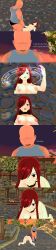  3d altered_common_sense ass censored collar erza_scarlet fairy_tail femsub happy_trance large_breasts long_hair maledom nipples nude pet_play red_hair sugus text 