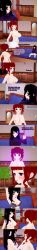 absurdres black_hair blue_eyes bra breasts confused dialogue english_text female_only femdom femsub futanari jessica_(ophelia's_dollhouse) long_hair mother_and_daughter multiple_girls multiple_subs nipples nude ophelia's_dollhouse ophelia_(ophelia's_dollhouse) penis purple_eyes red_hair statue surprised text underwear undressing zenin1