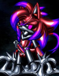 erection expressionless furry glowing glowing_eyes liquid_metal male_only malesub open_mouth penis purple_eyes silverslime slime solo sonic_the_hedgehog_(series) tongue tongue_out unusual_cum