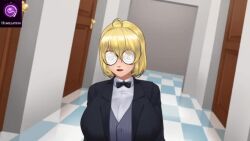 black_hair blonde_hair changer_(character) chien_vietnam female_only femdom femsub glasses humiliation red_hair video virtual_youtuber voice_acted