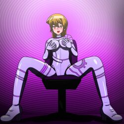  9zolwikame6 alexis_rhodes blonde_hair empty_eyes femsub happy_trance large_breasts latex long_hair tagme yu-gi-oh! yu-gi-oh!_gx 