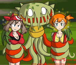  aged_up breasts brokenteapot carnivine cleavage empty_eyes female_only femsub large_breasts may misty nintendo plant pokemon pokemon_(anime) pokemon_(creature) pokemon_ruby_sapphire_and_emerald tentacles twintails vines 