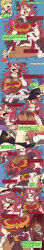  absurdres blonde_hair breasts closed_eyes clothed comic cygames dragalia_lost dragon_girl drool english_text euden giantess horns large_breasts mym nintendo open_mouth prince red_hair royalty short_hair size_difference sleeping sleepy tagme text trembling yasuda_kojo yellow_eyes 