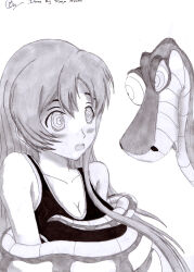  breasts cleavage code_geass coils disney female_only femsub greyscale hypnotic_eyes kaa large_breasts long_hair monochrome one-piece_swimsuit renaissanceofchaos ring_eyes school_swimsuit shirley_fenette simple_background snake swimsuit the_jungle_book traditional white_background 