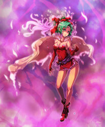 breasts dazed empty_eyes expressionless femsub final_fantasy final_fantasy_vi green_hair hypnotic_accessory large_breasts long_hair multicolored_hair pink_hair terra_branford torn_clothes
