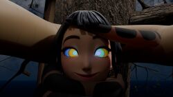 3d black_hair coils disney femsub happy_trance kaa kaa_eyes kpop_demon_hunters maledom ping restrained smile snake the_jungle_book zengo zoey_(kpop_demon_hunters)