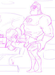blush bob_parr bottomless breasts clothed_sex disney drool erect_nipples erection fellatio femsub flattening goggles heart helen_parr hypnotic_accessory hypnotized_dom hypnotized_rapist large_penis madefromlazers malesub multiple_subs open_clothes penis precum rape sex simple_background sketch spoilers the_incredibles topless
