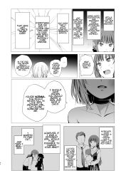 absurdres age_difference awakening body_control bottomless bra breasts cheating collar comic corruption empty_eyes female_only femdom greyscale harumachi_tsurara heart heart_eyes kissing long_hair monochrome nude panties pussy_juice shichoson short_hair symbol_in_eyes text topless trigger underwear yuri