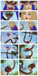 bare_legs barefoot before_and_after blonde_hair cape catalepsy closed_eyes coil_slide coils comic dc_comics disney feet femsub foot_licking foot_worship forked_tongue happy_trance hypnotic_eyes hypnotized_walking jungle kaa kaa_eyes open_mouth restrained serisabibi smile snake supergirl tail the_jungle_book