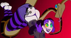  ass blue_hair blue_lipstick colorrings disney femsub goth happy_trance jeans kaa kaa_eyes maledom pale_skin smile snake tattoo the_jungle_book twintails 