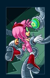 amy_rose bottomless breasts female_only femsub furry hedgehog_girl large_breasts medrifogmatio nude open_mouth pink_hair sonic_the_hedgehog_(series) topless