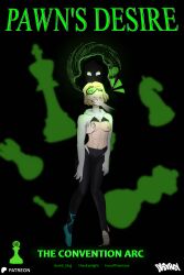  barefoot black_hair blonde_hair chin_hold cosplay crossed_eyes female_only femsub groping hypnotic_eyes long_hair makeup marvel_comics nipples original pawns_desire resisting restrained spider-gwen spider_girl text tragicsolitudedragon undressing visor white_skin 