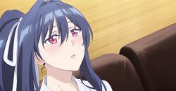  aphrodisiac blue_hair dazed female_only femsub long_hair magical_explorer mizumori_yukine ponytail red_eyes screenshot tagme 