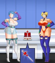  bare_shoulders belt blonde_hair blue_eyes blue_hair bluebullpen boots bulma_briefs choker cleavage crossover dragon_ball dragon_ball_super facial_markings femdom femsub fingerless_gloves gloves glowing_eyes green_eyes hat high_heels huge_ass huge_breasts karinka_(steel_angel_kurumi) midriff robotization short_hair skirt smile steel_angel_kurumi story tan_skin tattoo tech_control thick_thighs thighhighs tie visor 