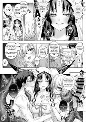  absurdres bad_end bed belt bisexual blush breasts bugmenotencore_(translator) censored cleavage clothed collarbone comic command_seal corruption dazed demon demon_girl dialogue dress empty_eyes english_text erect_nipples erect_nipples_under_clothes erection eyebrows_visible_through_hair faceless faceless_male fate/grand_order fate_(series) femdom femsub glasses greyscale hair_covering_one_eye handjob happy_trance hard_translated headdress heart horns hypnotized_assistant kiara_sessyoin large_breasts long_hair malesub mashu_kyrielight monochrome multiple_girls multiple_subs nipples nude nun ohana_34v on_back open_mouth penis right_to_left ritsuka_fujimaru_(male) sex short_hair sideboob smile speech_bubble sweat tentacles text therapist tie translated trembling uniform vaginal 