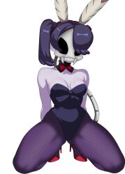 blue_skin bunnysuit corruption llhazamall skullgirls squigly_(skullgirls) zombie