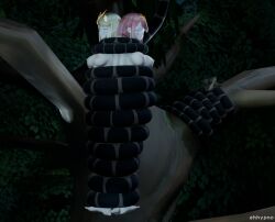  3d barefoot blonde_hair breasts closed_eyes coils crossover disney eh feet femsub hanging_down kaa maledom mythra_(xenoblade) night nintendo nipples outdoors pyra_(xenoblade) red_hair sleeping smile snake the_jungle_book trees xenoblade_chronicles xenoblade_chronicles_2 